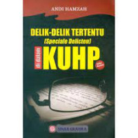 Image of Delik-Delik Tertentu Di Dalam KUHP